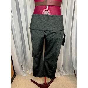 ododos yoga leggings black gray heathered pockets nwt